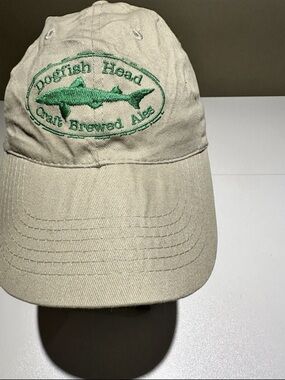Dogfish Head Embroidered Logo Khaki Baseball Cap